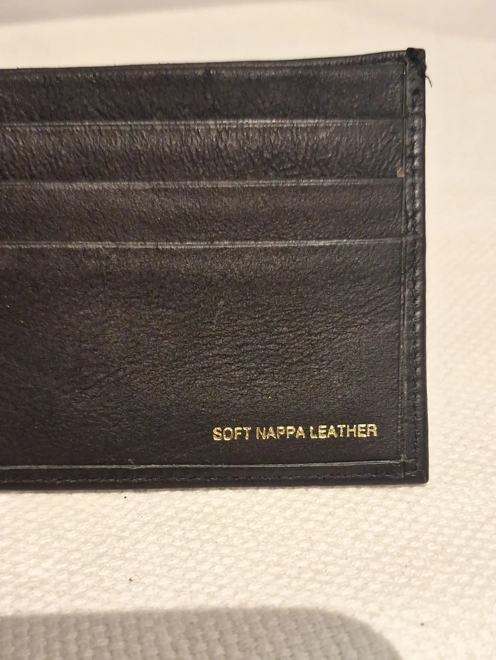 Men's Black Soft Nappa Leather Bi-Fold Wallet - Classic Card Holder